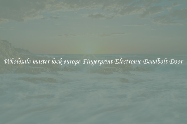 Wholesale master lock europe Fingerprint Electronic Deadbolt Door 