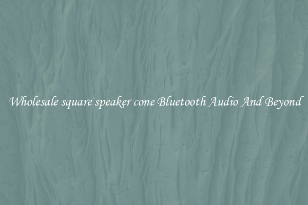 Wholesale square speaker cone Bluetooth Audio And Beyond