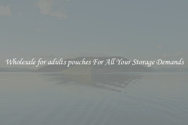 Wholesale for adults pouches For All Your Storage Demands