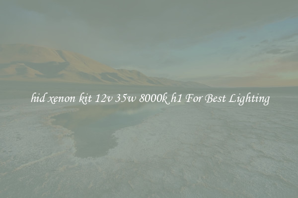 hid xenon kit 12v 35w 8000k h1 For Best Lighting