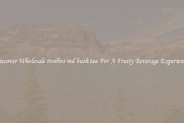 Discover Wholesale rooibos red bush tea For A Fruity Beverage Experience 