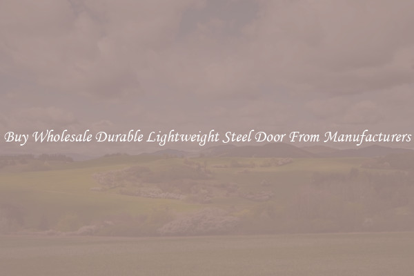 Buy Wholesale Durable Lightweight Steel Door From Manufacturers