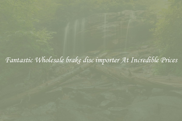 Fantastic Wholesale brake disc importer At Incredible Prices